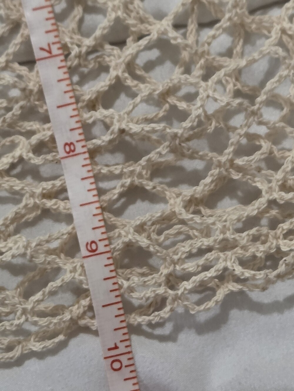NWOT Cream Woven Cotton Mesh Net French Market String Tote - Picture 5 of 6
